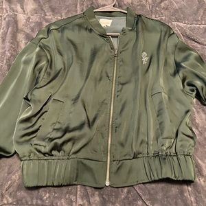 Urban outfitters silk green jacket